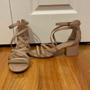 tan material girl heels size 9